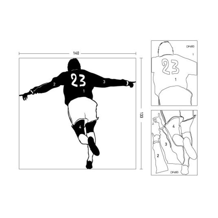 Coart Muursticker Voetballer