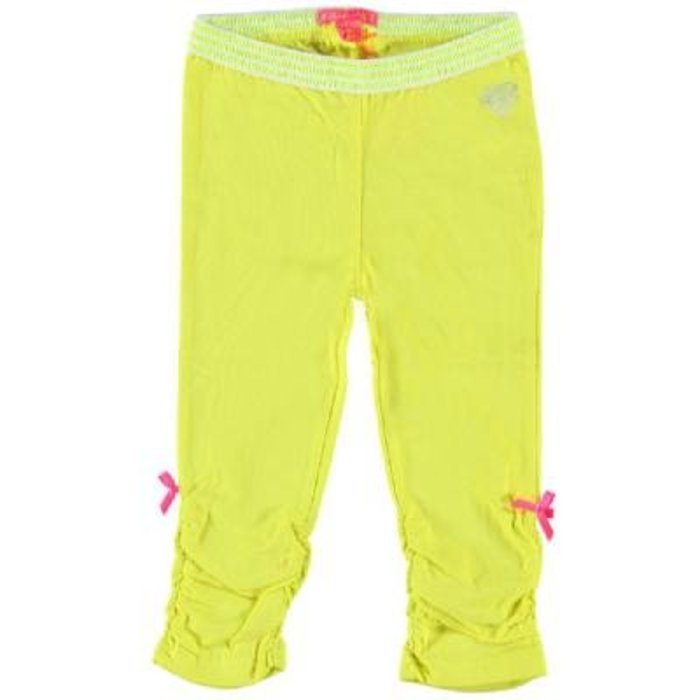 Kidz-Art kleurrijke meisjeskleding outlet korte meisjes legging in vrolijk geel