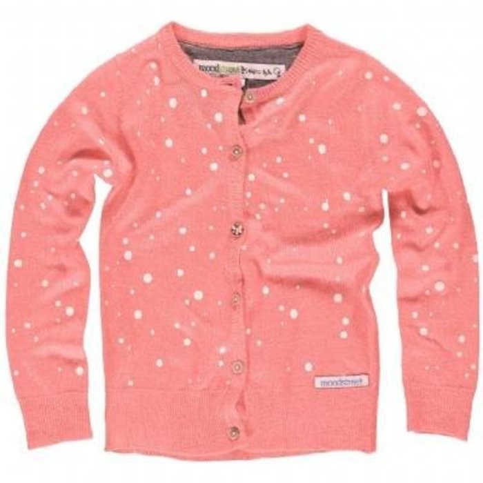 Moodstreet- vrolijke prints en lekker eigenwijs vestje bright perzik roze