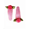 Hippe Knipjes haarknipje roze ruitje roze roosje