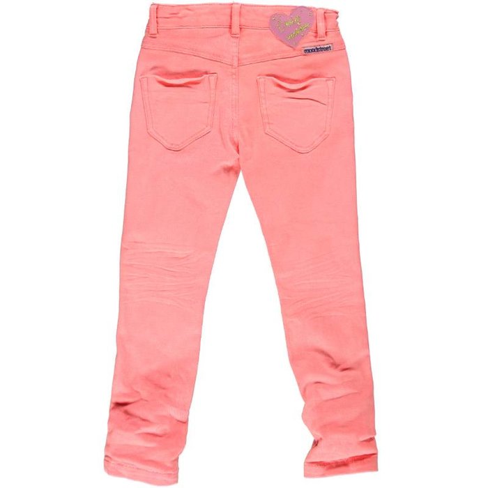 Moodstreet- vrolijke prints en lekker eigenwijs fluo peach pink jeans