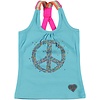Kidz-Art kleurrijke meisjeskleding outlet X-top peace aqua