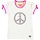 shirt metallic studs peace white