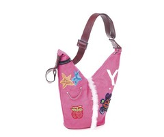 Beauregard canvas damestas met bling & badges