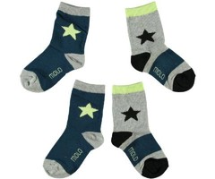 Molo  twee paar sokken Nitis Petrol Feldgrau