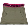 Kidz-Art kleurrijke meisjeskleding outlet rokje army green pailletten