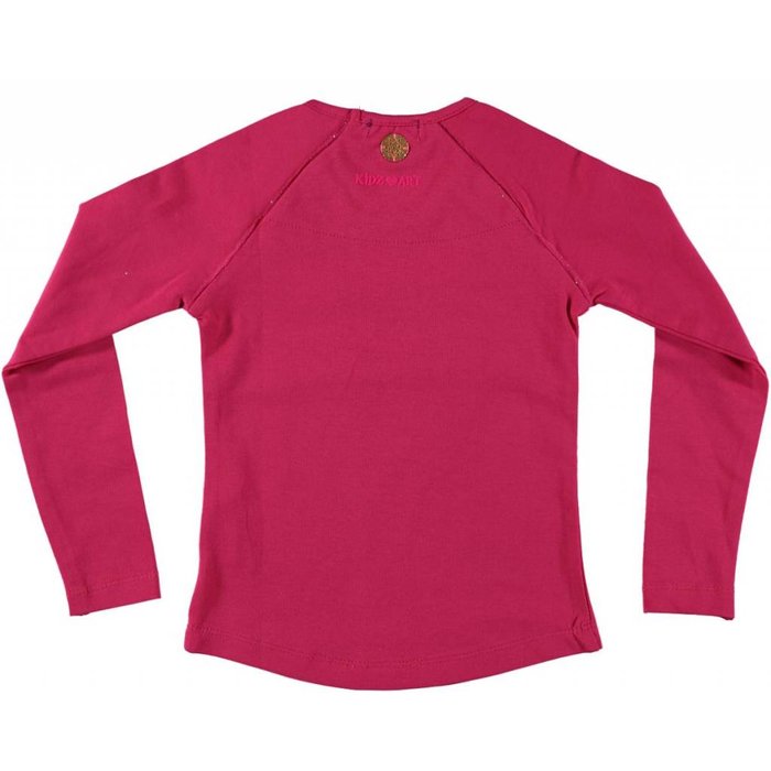 Kidz-Art kleurrijke meisjeskleding outlet longsleeve fuchisa hart