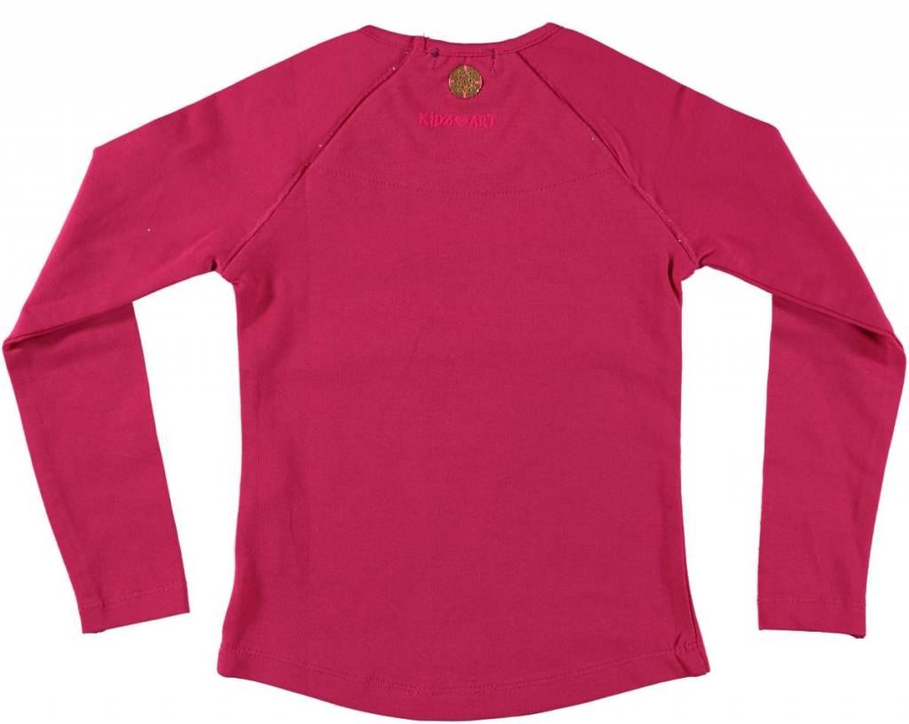 Kidz-Art kleurrijke meisjeskleding outlet longsleeve fuchisa hart