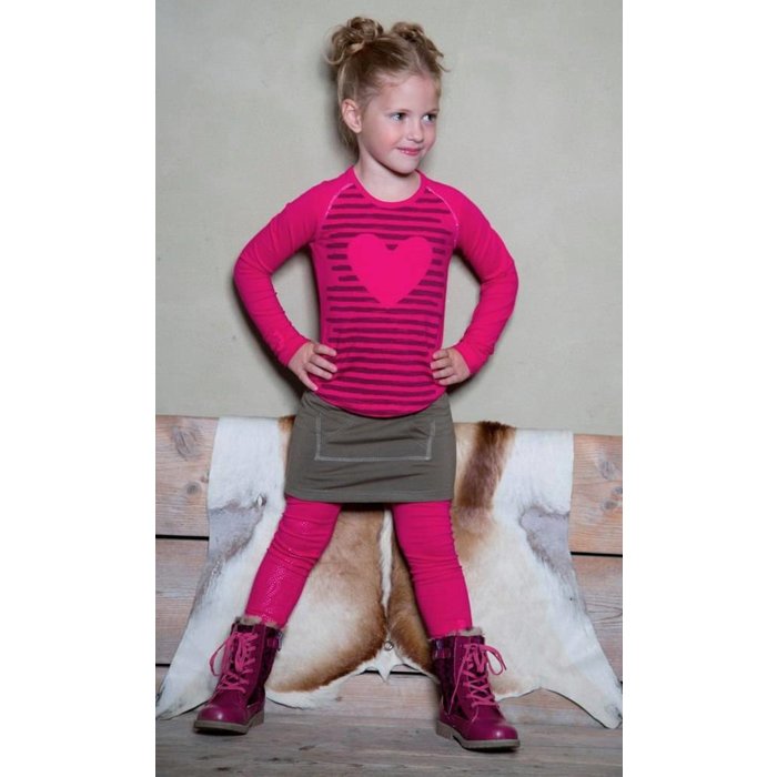 Kidz-Art kleurrijke meisjeskleding outlet longsleeve fuchisa hart