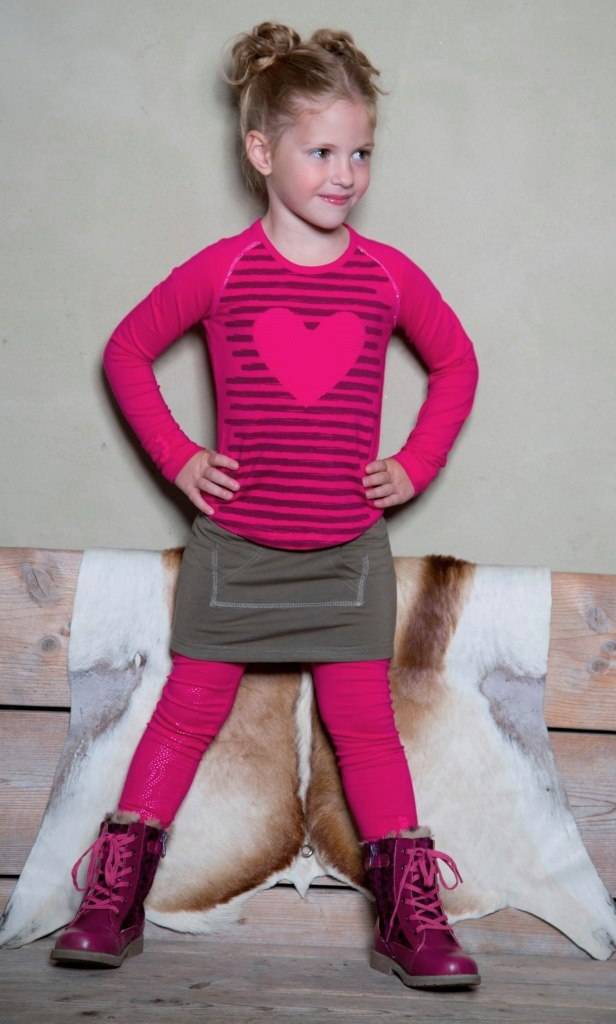 Kidz-Art kleurrijke meisjeskleding outlet longsleeve fuchisa hart