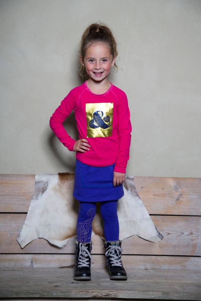 Kidz-Art kleurrijke meisjeskleding outlet legging purple blue