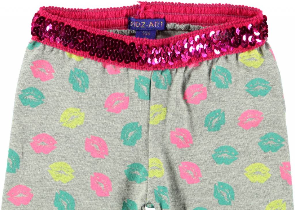 Kidz-Art kleurrijke meisjeskleding outlet legging kisses multicolor
