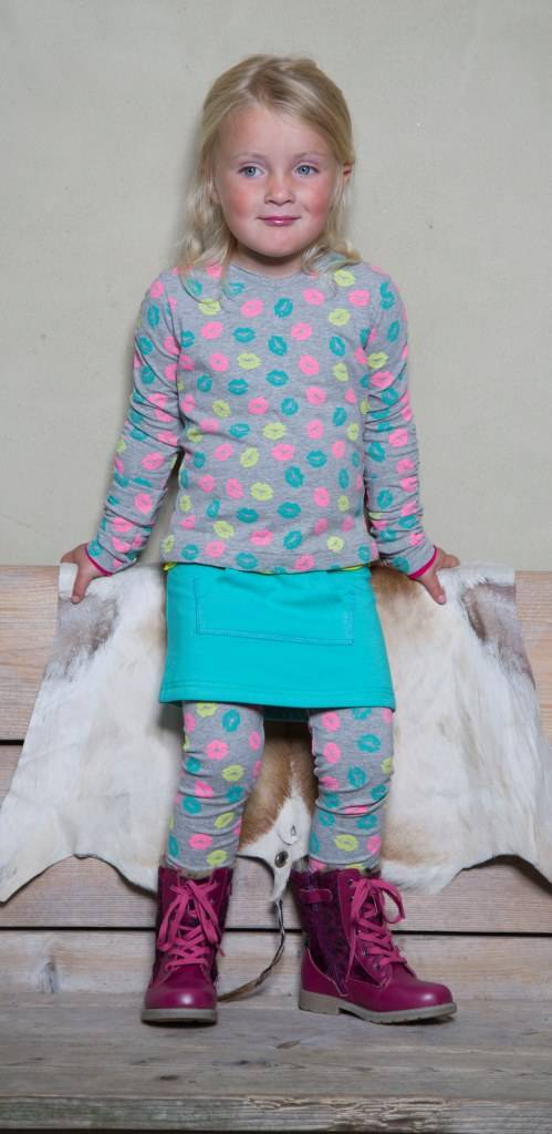 Kidz-Art kleurrijke meisjeskleding outlet legging kisses multicolor