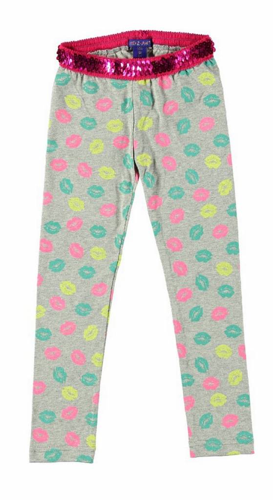 Kidz-Art kleurrijke meisjeskleding outlet legging kisses multicolor