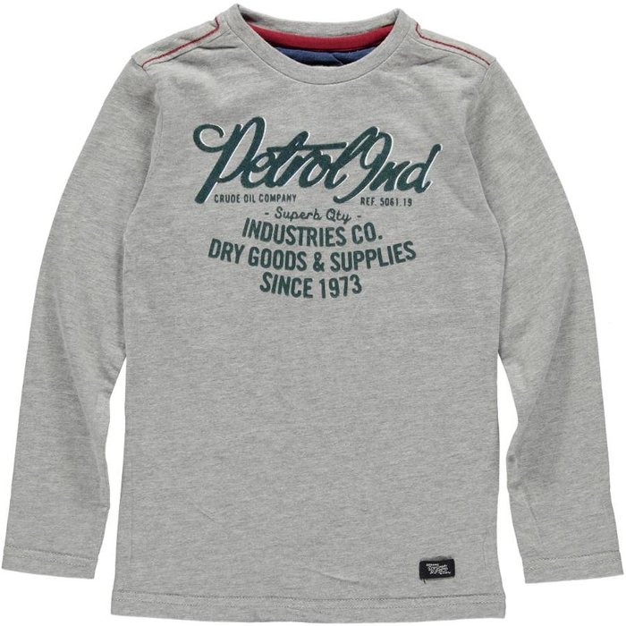 Petrol Industries supersoft longsleeve grey green flockprint