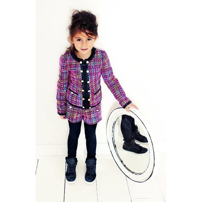 SuperTrash kort jasje Juicy pink tweed