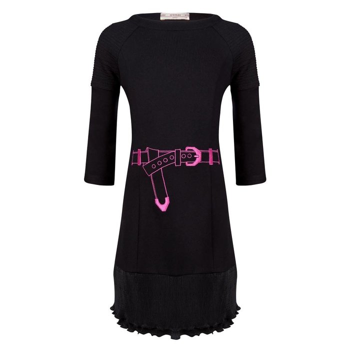SUPERTRASH GIRLS stoere stretch jurk Delinda black de laatste SALE Roos Tijn