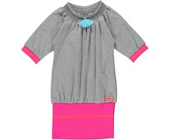 Kidz-Art kleurrijke meisjeskleding outlet tuniek grey