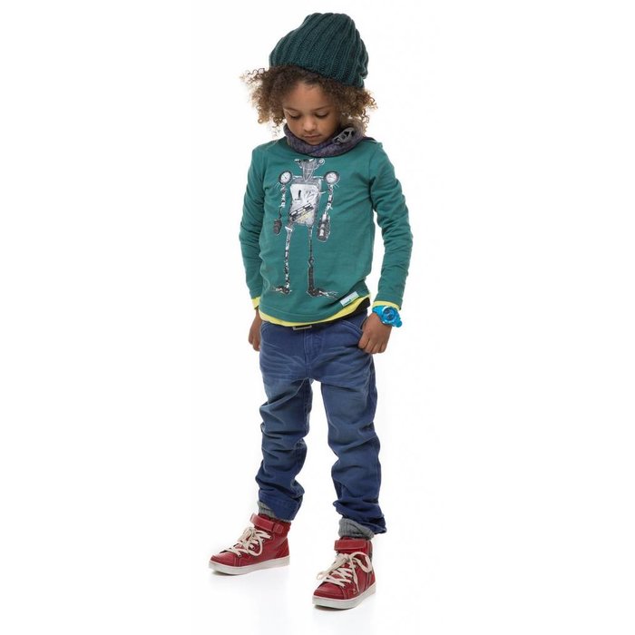 Moodstreet- vrolijke prints en lekker eigenwijs shirt vintage Robot green