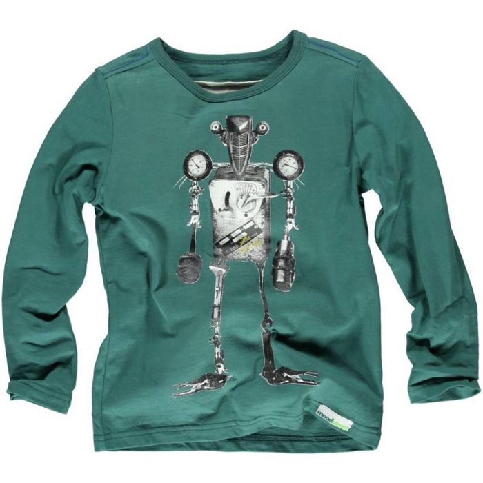 Moodstreet- vrolijke prints en lekker eigenwijs shirt vintage Robot green