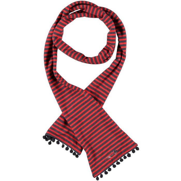 Bampidano sjaaltje red grey stripe