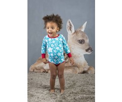 Maxomorra bodysuit Stars Turquoise