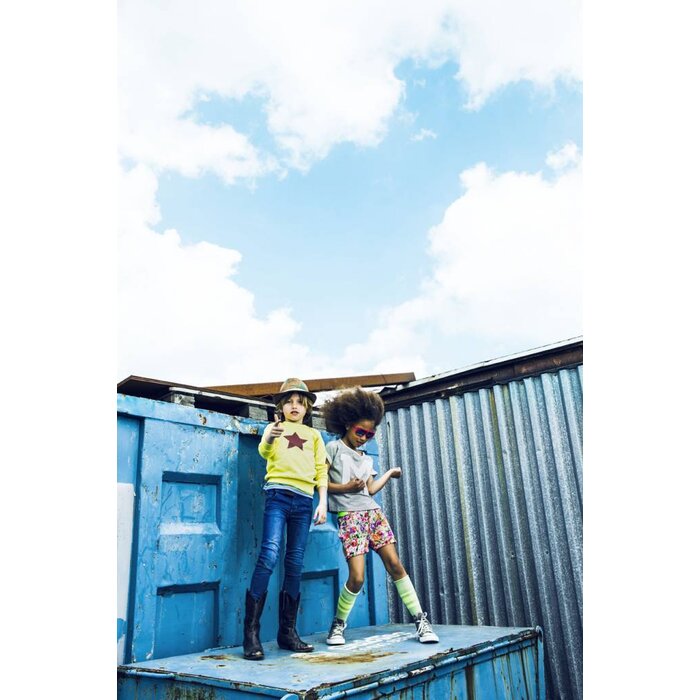 Molo glitter kousen Varsity Honeydew