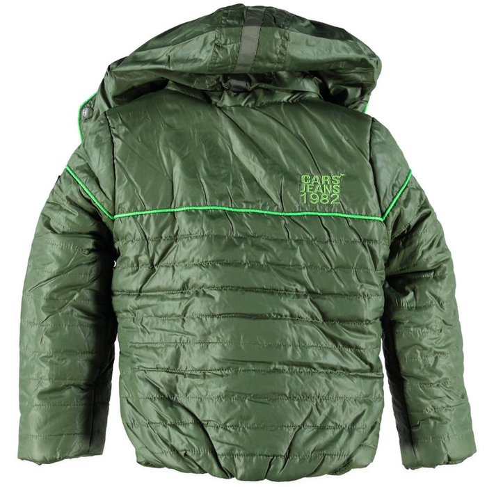 Cars Jeans  winterjas legergroen met emblemen