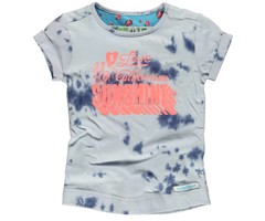Moodstreet- vrolijke prints en lekker eigenwijs girls shirt Denim tie dye