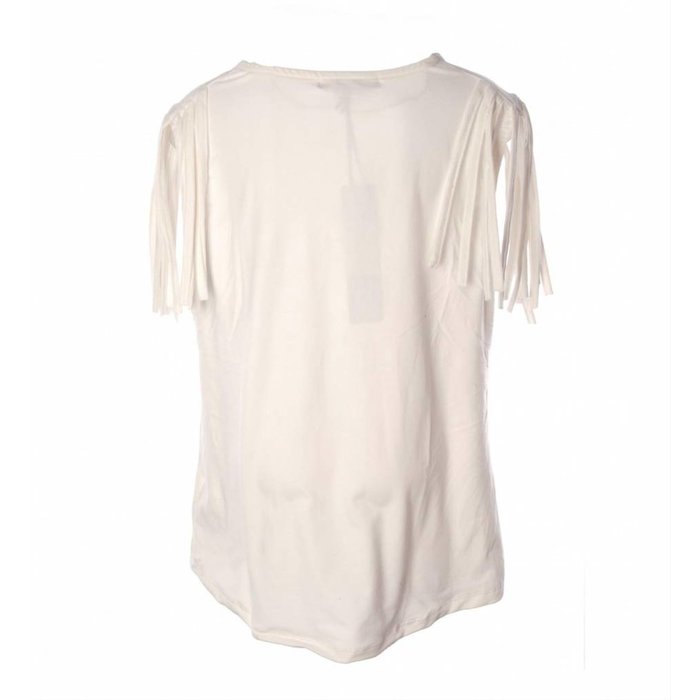 Be A Diva fringe Ibiza top Alexy white