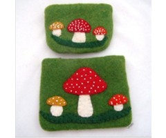 Cute Factory fairtrade portemonnee paddenstoel