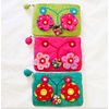 Cute Factory Fairtrade portemonnee bloemen blue