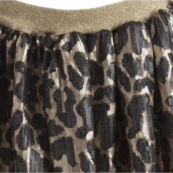 Little Pieces/ Pieces Kids rokje pailletten luipaardprint