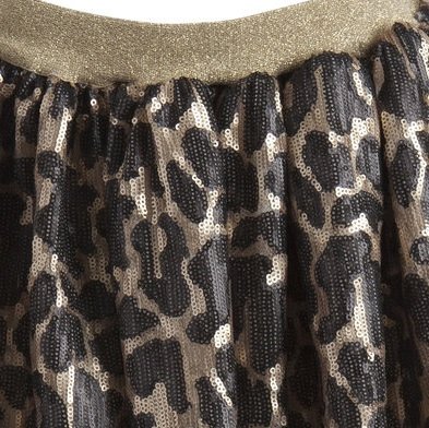 Little Pieces/ Pieces Kids rokje pailletten luipaardprint