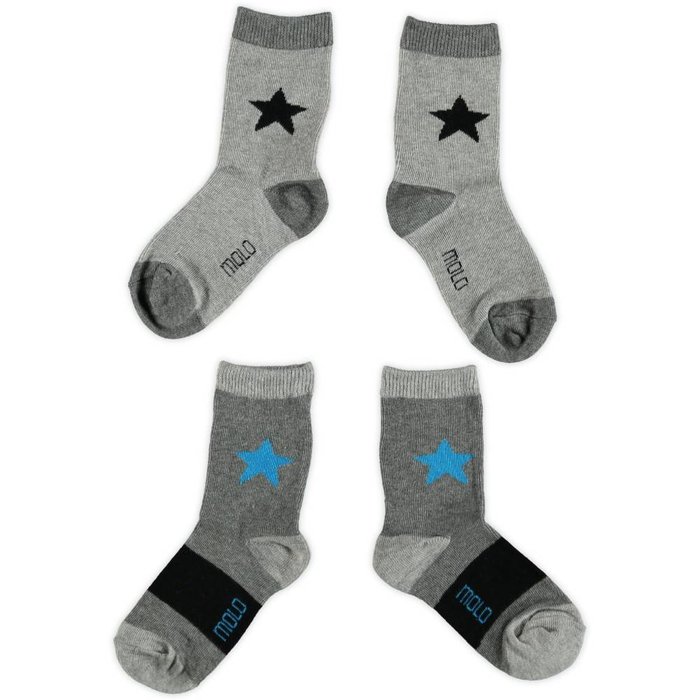 Molo  twee paar sokken Flint grey