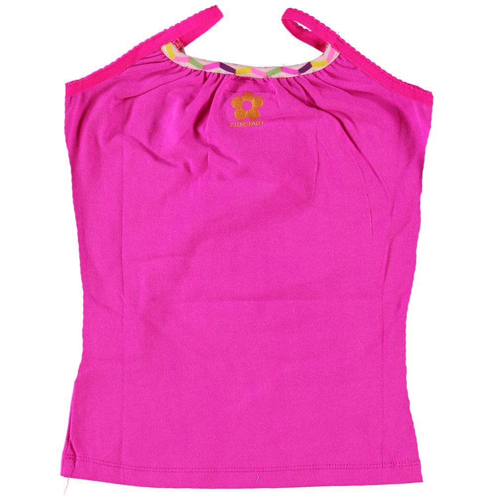 Kidz-Art kleurrijke meisjeskleding outlet singlet purple pink lieve biesjes