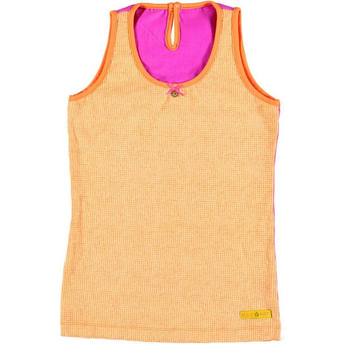 Kidz-Art kleurrijke meisjeskleding outlet superstretch top Orange dots