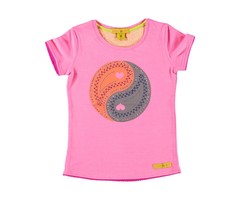 Kidz-Art kleurrijke meisjeskleding outlet shirt Yin en Yang