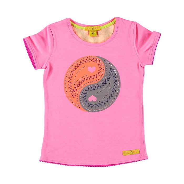 Kidz-Art kleurrijke meisjeskleding outlet shirt Yin en Yang