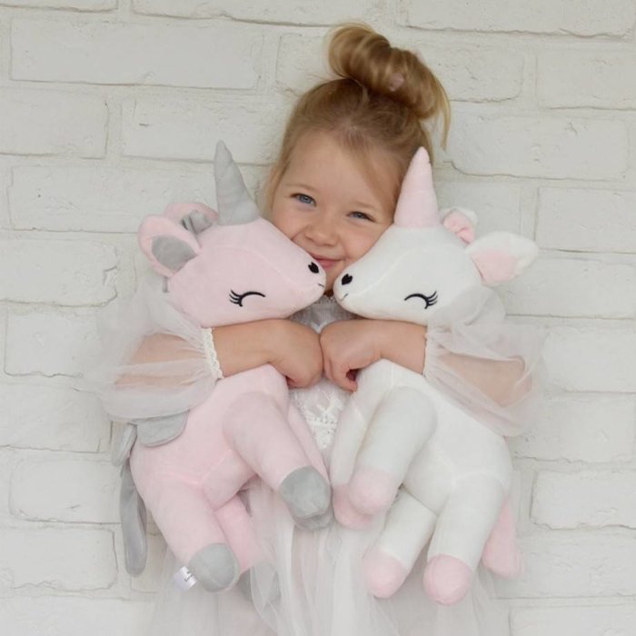 MeToo Metoo Unicorn Eenhoorn knuffel Large wit-32 cm