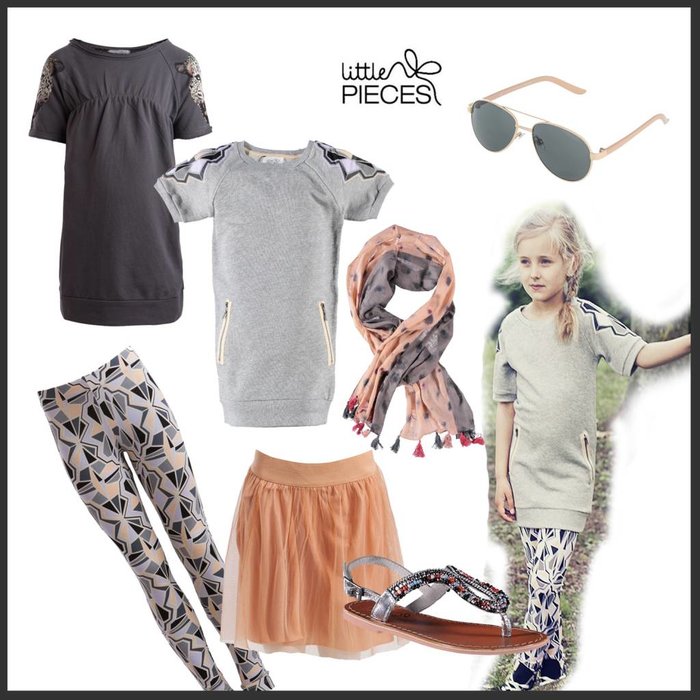 Little Pieces/ Pieces Kids sjaal Helen Almond cream