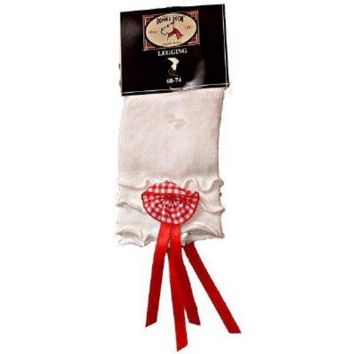 Bonnie Doon baby- en kinder beenmode  baby legging wit rood ruitje