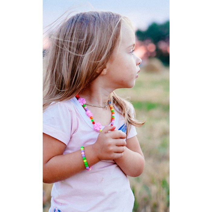 ToyToy Kinderketting + armband  bolletjes