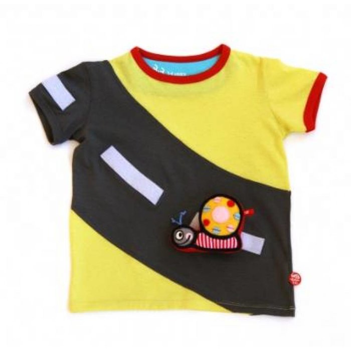 BeeeTU (speel-) shirt Yellow Highway - incl speelgoed