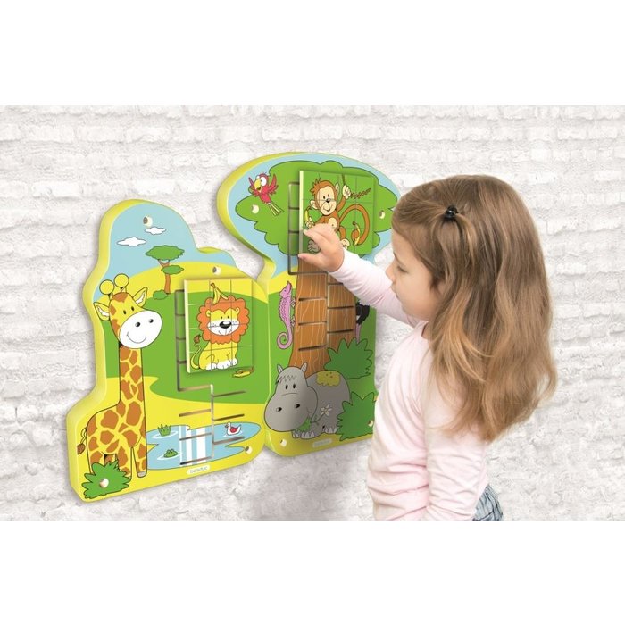 Beleduc Wandspeelgoed Jungle Schuif Puzzel Aap