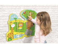Beleduc Wandspeelgoed Jungle Schuif Puzzel  Leeuw