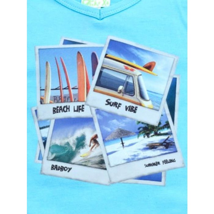 Funky XS babyshirt Surf dude aqua