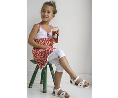 Bonnie Doon baby- en kinder beenmode  korte legging  met zijden roosjes wit