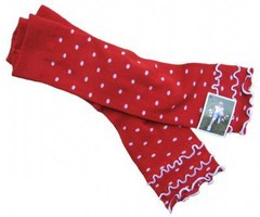 Bonnie Doon baby- en kinder beenmode  legging rood met witte stippen