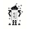 ToyToy Muursticker voor  stopcontact Robot